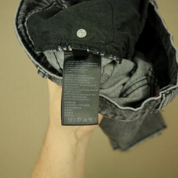 BDG Slim Straight Jeans Women's Size 26 Button Fly Destroyed Distressed Denim - Picture 11 of 12